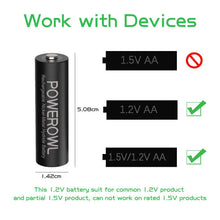 Carica l&#39;immagine nel visualizzatore di Gallery, Batterie AA Ricaricabili, POWEROWL 8 Pezzi 2800 8AA, Ricaricabili - Ilgrandebazar
