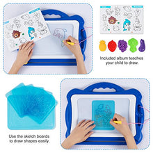 Carica l&#39;immagine nel visualizzatore di Gallery, SGILE Grande Lavagna Magnetica per Bambini, Lavagnetta Magica Portatile Blu - Ilgrandebazar