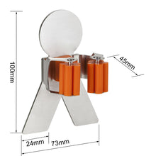 Carica l&#39;immagine nel visualizzatore di Gallery, MINGZE Rastrelliera per scope e spazzole, 304 acciaio 1 pezzo Humanoid - Ilgrandebazar