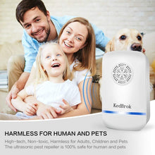 Carica l&#39;immagine nel visualizzatore di Gallery, KedBrok 4 Pack Antizanzare Ultrasuoni, Repellente ad Ultrasuoni Anti Zanzare Dispositivi Antizanzare Insetti Ragni Topi Mosche Parassiti Ratti Scarafaggi Formiche