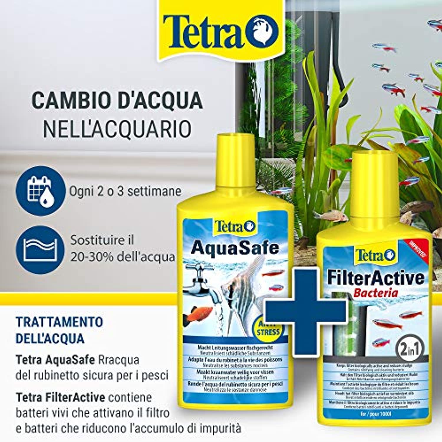 Tetra AquaSafe 500ml - Tratta L'Acqua Di Rubinetto Per Renderla Sicura Per I Pesci D'Acquario - Foto 1