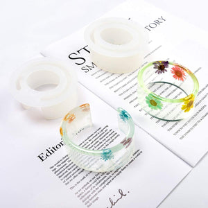 NATUCE 2PCS Stampo per Braccialetto, Stampo in Resina, Stampo Silicone Resina Gioielli, Ciondoli Strumenti Fai da Te, Stampi per Resina, per Collana Pendente Braccialetto Creazione di Ciondoli