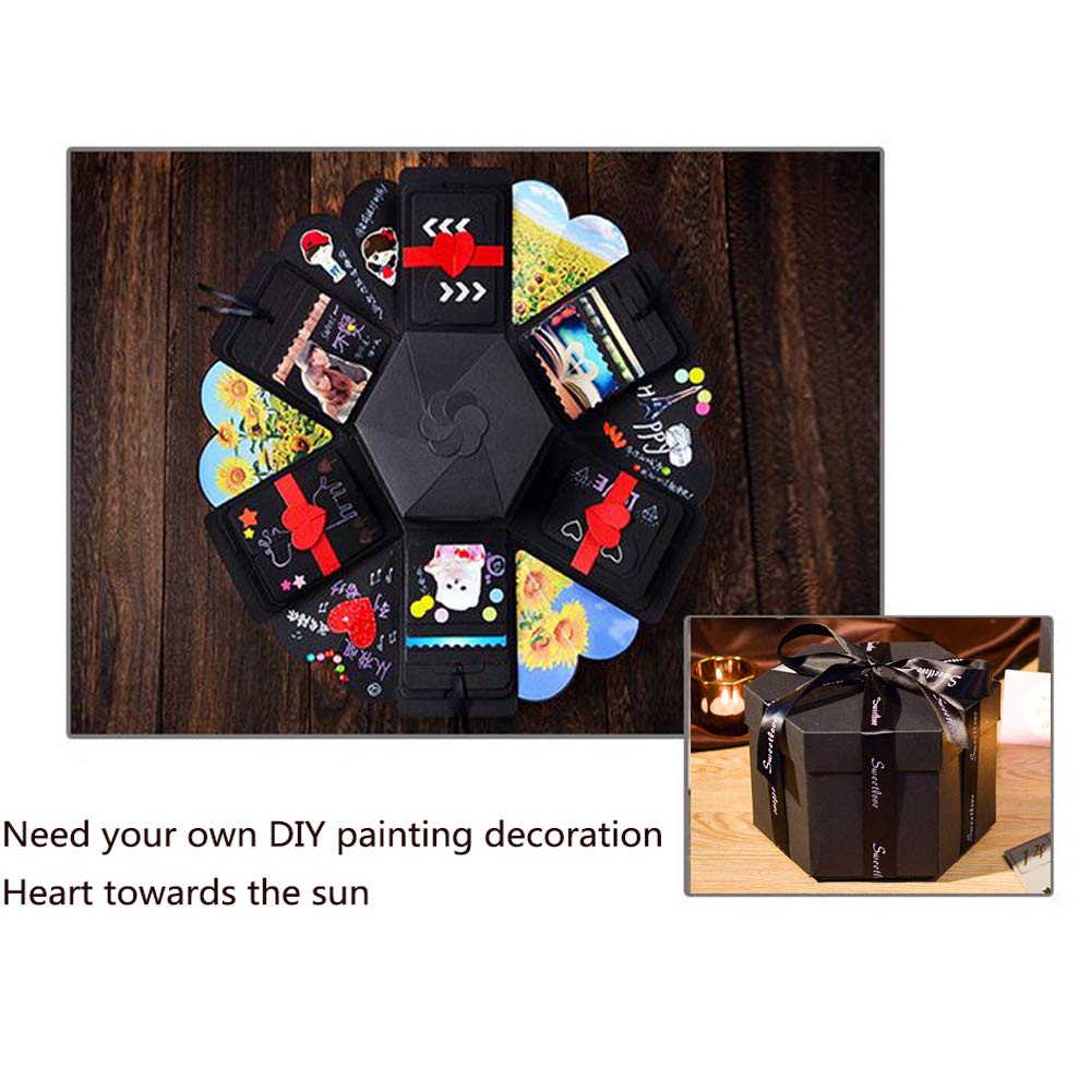 DASIAUTOEM Explosion Box Scatola A Sorpresa, DIY Album Fotografico