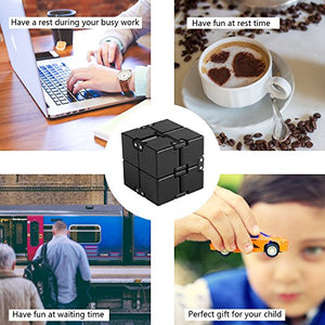 Funxim Infinity Cube Toy per Adulti e Bambini, Nuova Versione Fidget Nero - Ilgrandebazar
