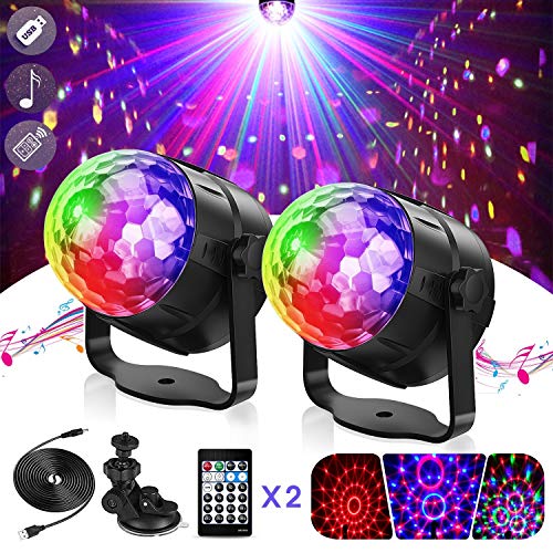 Icnow 2PZ Luci Discoteca LED Palco,15 Colori Mini Stroboscopica Rotanta... - Ilgrandebazar