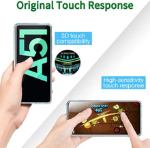 Carica l'immagine nel visualizzatore di Gallery, QHOHQ Cover per Samsung Galaxy A51 + 2 Pezzi Vetro Temperato, Ultra Sottile in Silicone Morbido AntiGraffio Protettiva Cover