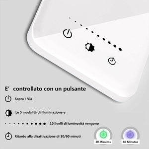 Lampada da scrivania a LED, lampada tavolo protezione degli occhi, Silver - Ilgrandebazar