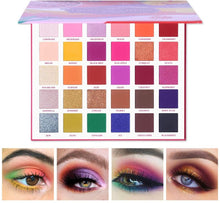 Carica l'immagine nel visualizzatore di Gallery, UCANBE Palette di ombretti Nudo brillante Ombretto perlescente Trucco alto pigmentato Luccichio opaco Glitter metallizzato Neutro Drammatico Liscio Miscelabile Lunga durata 30 colori Ombretto Trucco