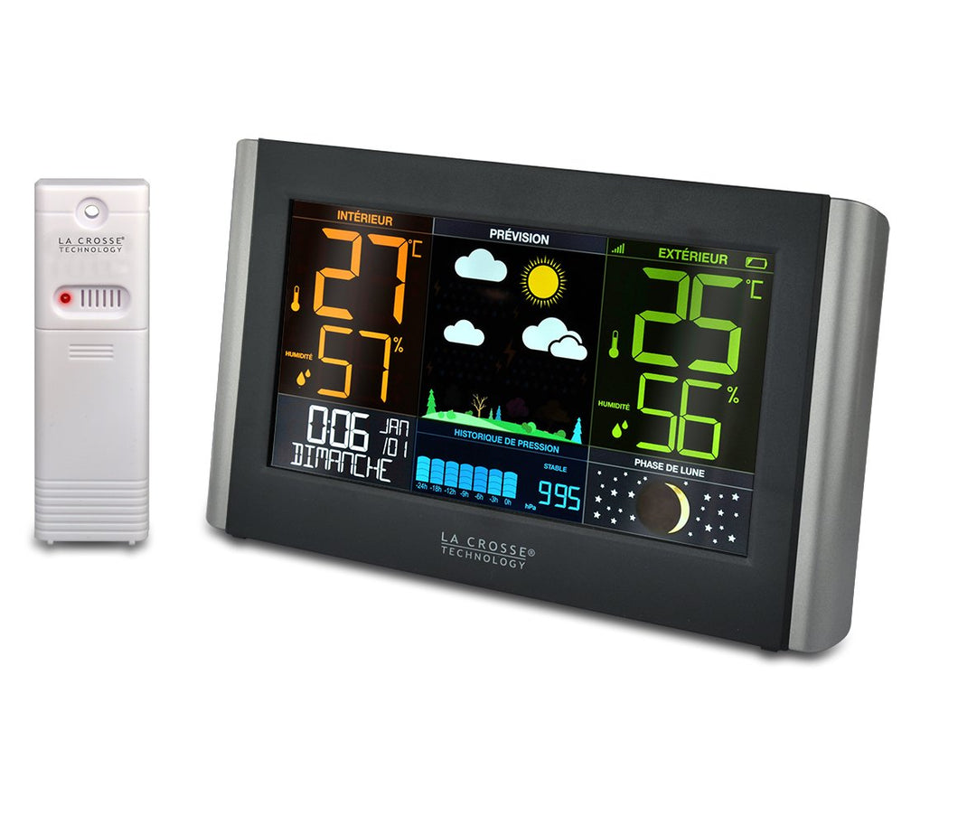La Crosse Technology WS6836 Stazione meteo, grande schermo, LCD nero - Ilgrandebazar