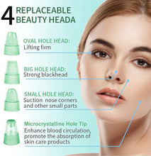 Carica l'immagine nel visualizzatore di Gallery, Aspiratore Punti Neri,Aspiratore Punti Neri Vacuum,Rimozione di Comedone,Blackhead Remover Vacuum,Macchina USB ricaricabile per rimuovere i punti neri per la pulizia del naso del viso green