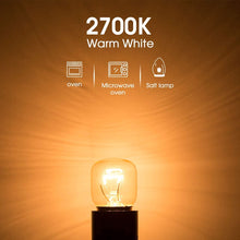 Carica l&#39;immagine nel visualizzatore di Gallery, 4X 25W E14 Lampadina Da Forno, Small Edison Screw Base Forno lampadine,Lampadineluce al Tungsteno, 2700K Luce Bianca Calda, Non dimmerabile, Per Luce Notturna o Per Forno/Forno a Microonde