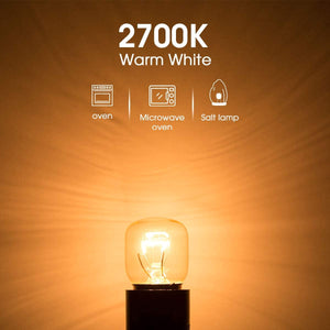 4X 25W E14 Lampadina Da Forno, Small Edison Screw Base Forno lampadine,Lampadineluce al Tungsteno, 2700K Luce Bianca Calda, Non dimmerabile, Per Luce Notturna o Per Forno/Forno a Microonde