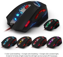 Carica l'immagine nel visualizzatore di Gallery, ZELOTES T90 Mouse da Gioco, ad Alta Precisione 9200 DPI Mouse Gaming con Design di 8 Pulsanti ,Cartucce di Peso Regolabile per PC Laptop Computer Notebook,Nero