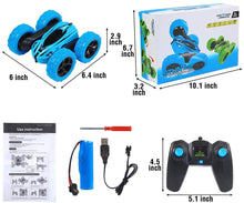 Carica l&#39;immagine nel visualizzatore di Gallery, ThinkMax Stunt Car Radiocomandata, 2.4 GHz Macchina Telecomandata, 4WD Double-Sided RC Auto Telecomando Rotazione 360 (Blu)