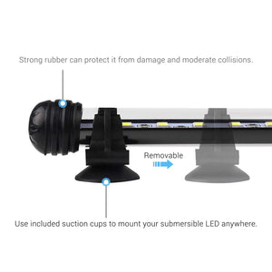 NICREW Luce Bianca LED Sommergibile per Acquari, 6.5W 58cm 58 cm,