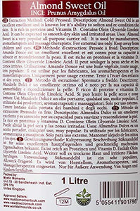 Mystic Moments, olio di mandorle dolci, 1 litro, 100% puro - Ilgrandebazar
