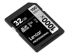 Carica l&#39;immagine nel visualizzatore di Gallery, Lexar Schede Professional 1000x 32GB SDHC UHS-II 32GB, Nero - Ilgrandebazar