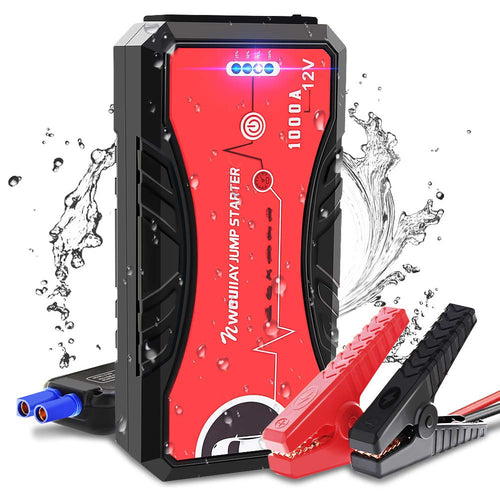 NWOUIIAY Avviatore di Emergenza Impermeabile 170 * 85 * 35mm, Nero e rosso - Ilgrandebazar