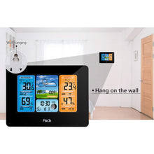 Carica l&#39;immagine nel visualizzatore di Gallery, Konesky Stazione Meteo Wireless, barometro termometro Temperatura Nero - Ilgrandebazar