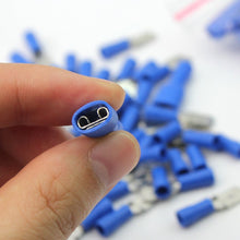 Carica l&#39;immagine nel visualizzatore di Gallery, Aussel Metal Assorted Electrical Wire Terminal Spade Connectors Male Blue - Ilgrandebazar
