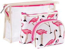 Carica l'immagine nel visualizzatore di Gallery, KSIBNW 3 in 1 Beauty Case da Viaggio Borsone Beauty Case Donna Portatile Pochette Trucchi Impermeabile in PVC Trasparente,Borsa da viaggio per il Trasporto Cosmetica per Trucco per Ragazze Bianca 201-bianca
