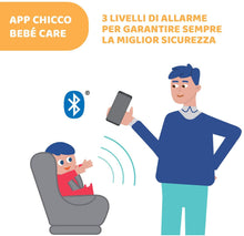 Carica l&#39;immagine nel visualizzatore di Gallery, Chicco Bebècare Easy-Tech Dispositivo Anti Abbandono Universale per Seggiolino Auto, App, Bluetooth, 3 Livelli di Allarme, Allarmi Intelligenti - Bianco/Blu