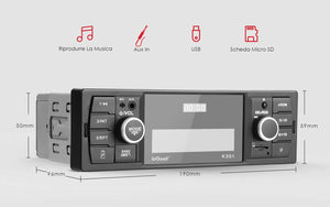 ieGeek Autoradio Bluetooth, Stereo RDS Autoradio, 60W x 4 K301, black - Ilgrandebazar