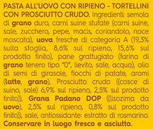 Carica l&#39;immagine nel visualizzatore di Gallery, Barilla Pasta all&#39;Uovo Ripiena Le Emiliane Tortellini con Prosciutto Crudo -...