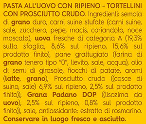 Barilla Pasta all'Uovo Ripiena Le Emiliane Tortellini con Prosciutto Crudo -...