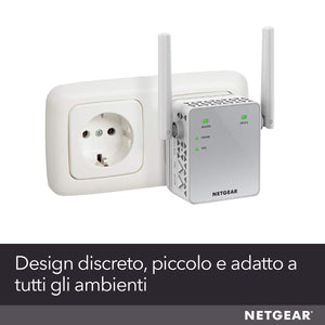 Netgear EX3700 Ripetitore WiFi AC750, Extender e 750 Mbps, Argento