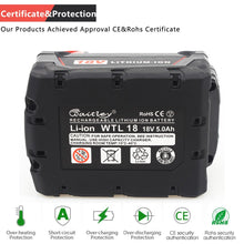 Carica l&#39;immagine nel visualizzatore di Gallery, Waitley M18 18V 5.0Ah Batteria agli ioni di litio ricambio per 5.0A - Ilgrandebazar