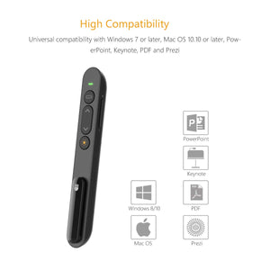 Puntatore, Doosl Presentatore Wireless per Presentazioni Powerpoint, Nero