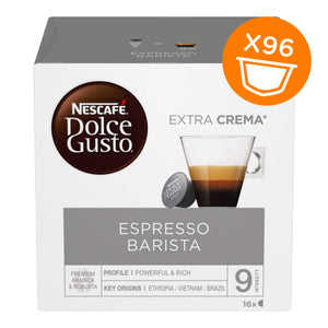 NESCAFÉ Dolce Gusto Barista, Caffè Espresso, 6 Confezioni da 16 Capsule 600 g