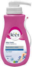 Carica l&#39;immagine nel visualizzatore di Gallery, Veet Silk &amp; Fresh Technology Crema Depilatoria Pelli Sensibili, 400 ml