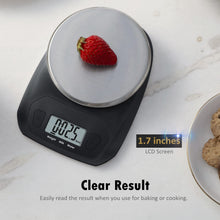 Carica l&#39;immagine nel visualizzatore di Gallery, CAMRY Bilancia da cucina digitale ultra sottile Bilancia multifunzione per cottura al forno e dieta chetogenica Misurazione precisa della graduazione in lb oz ml- NERO/Acciaio inossidabile
