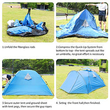Carica l'immagine nel visualizzatore di Gallery, Qomolo Tenda da Campeggio per 3-4 Persone, Antivento e Impermeabile, Facile...