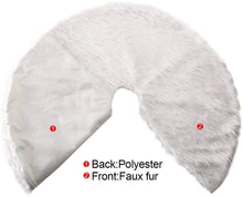 Carica l&#39;immagine nel visualizzatore di Gallery, arekeke Tappeto per Albero di Natale, Gonna Copertura di Base Bianco Peluche Pannello Esterno Albero Natale per Decorazione di Festa di Natale (90cm)