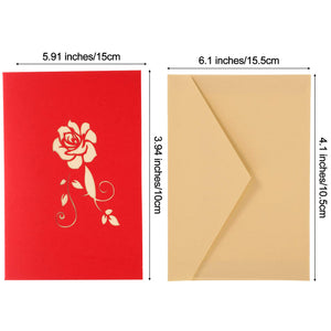 4 Pezzi San Valentino Biglietto di Auguri 3D Biglietti d'Auguri Romantici... - Ilgrandebazar