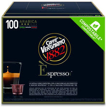 Carica l'immagine nel visualizzatore di Gallery, Caffè Vergnano 1882 Èspresso Cremoso, 100 Capsule, Compatibili Nespresso, Compostabili