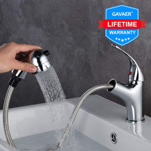 Carica l&#39;immagine nel visualizzatore di Gallery, GAVAER Rubinetto Bagno Lavabo con Doccetta Estraibile e Spruzzatore a Doppia...