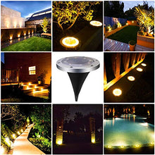 Carica l&#39;immagine nel visualizzatore di Gallery, LED Luce Solari Giardino Esterno,MUZEY 4 Pezzi 8Led Lampada Solare da...