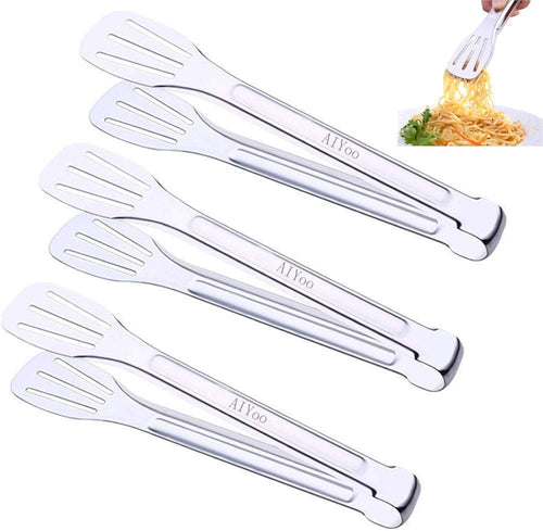 Pinze da cucina in acciaio INOX, 3 pezzi - 23,9 cm 9.45 pollici, Argento