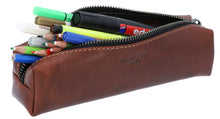 Carica l&#39;immagine nel visualizzatore di Gallery, Astuccio Gusti Pelle studio Addison portapenne in Misura unica, Marrone Scuro - Ilgrandebazar