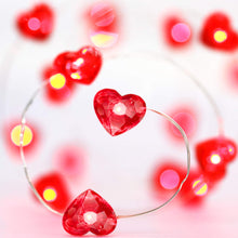 Carica l&#39;immagine nel visualizzatore di Gallery, Luci della Stringa del Cuore, 10ft 40 LED Batteria Decorazione Di San... - Ilgrandebazar