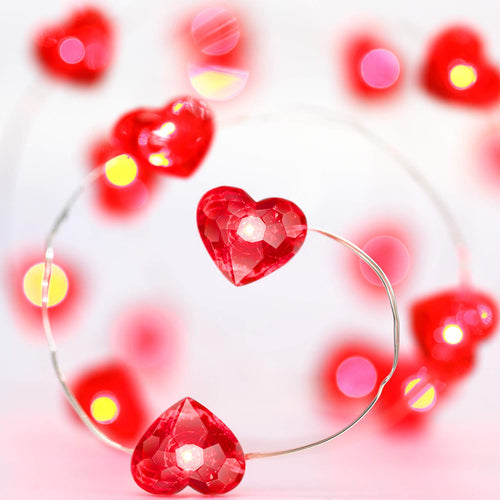 Luci della Stringa del Cuore, 10ft 40 LED Batteria Decorazione Di San... - Ilgrandebazar