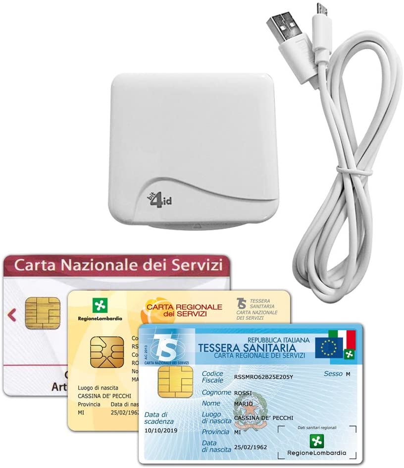 Bit4id Lettore di Smart Card miniLector Evo USB 2.0 per CRS - Firma Di –