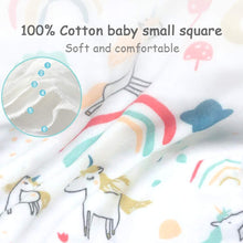 Carica l'immagine nel visualizzatore di Gallery, Caiery 10pz Mussole Neonato/ Asciugamani da bagno per bambini 30cm*30cm, extra morbidi, in mussola di cotone organico naturale, per pelli sensibili, 6strati/Criptata