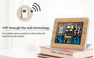 Stazione Meteo Automatica Digitale Wireless 17.5 * 8 * 13.5cm, Giallo