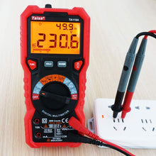 Carica l'immagine nel visualizzatore di Gallery, Taiss/6000 conteggi Multimetro Multifunzione a Portata Automatica NCV,AC,DC Rilevatore di Corrente Tester Elettronico a diodi,Tester Multimetro Senza Contatto con Retroilluminazione LCD Rosso TA118A