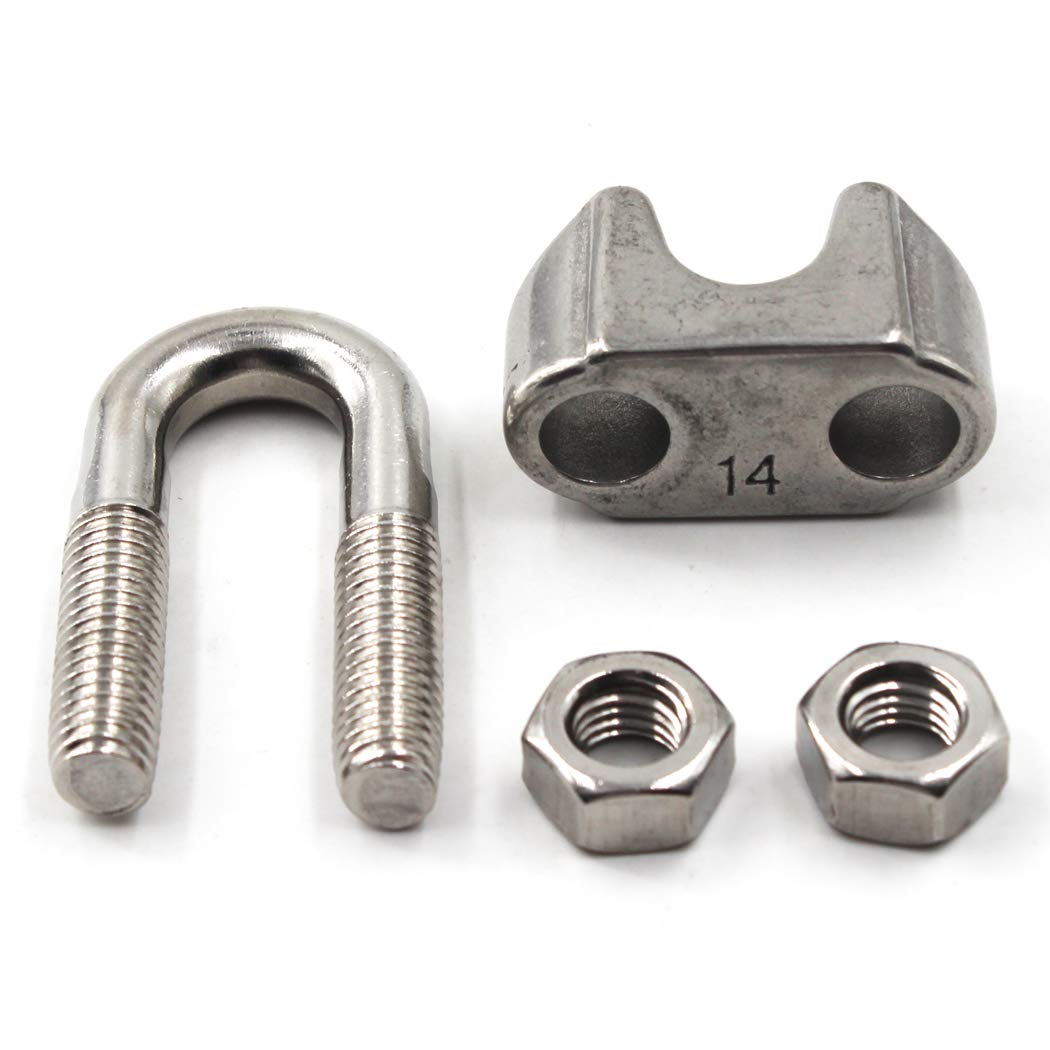 Morsetto per cavo in acciaio inossidabile AISI304/316 morsetto per fune metallic Morsetto per cavo in acciaio inossidabile AISI304/316 morsetto per fune metallic